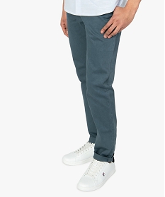 pantalon homme en toile coupe droite bleu8536501_1