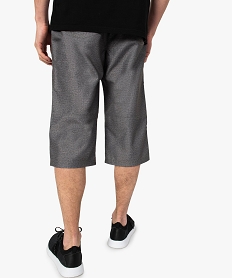 bermuda homme avec taille elastiquee et poches zippees gris shorts et bermudas8537401_3