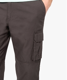 pantacourt homme en toile avec nombreuses poches gris shorts et bermudas8537501_2