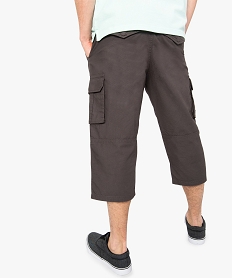 pantacourt homme en toile avec nombreuses poches gris shorts et bermudas8537501_3