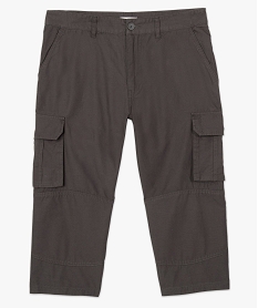 pantacourt homme en toile avec nombreuses poches gris shorts et bermudas8537501_4
