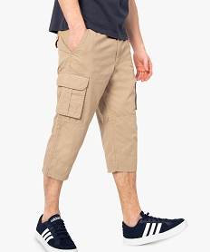 pantacourt homme en toile avec nombreuses poches beige shorts et bermudas8537601_1