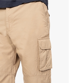 pantacourt homme en toile avec nombreuses poches beige shorts et bermudas8537601_2