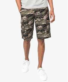 GEMO Bermuda homme à motif camouflage Imprimé