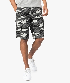 GEMO Bermuda homme à motif camouflage Imprimé