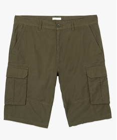 bermuda homme multipoches en coton leger vert shorts et bermudas8538501_4