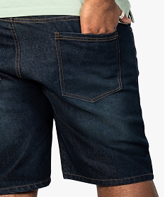 short en jean avec surpiqures contrastantes gris8538701_2