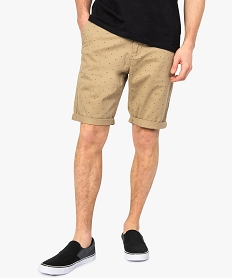 bermuda homme coupe chino imprime all over imprime shorts et bermudas8539301_1