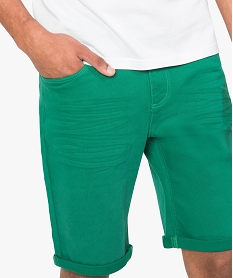 bermuda homme en toile 5 poches vert shorts et bermudas8539401_2