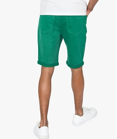 bermuda homme en toile 5 poches vert shorts et bermudas8539401_3