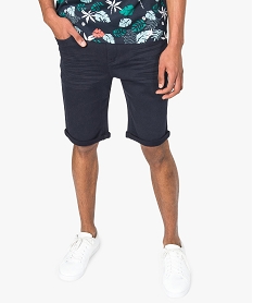 bermuda homme en toile 5 poches bleu8539501_1