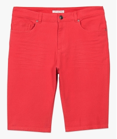 bermuda homme en toile 5 poches rouge shorts et bermudas8539701_4