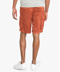 bermuda homme taille elastiquee et poches plaquees laterales rouge shorts et bermudas8539901_3