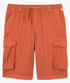 bermuda homme taille elastiquee et poches plaquees laterales rouge shorts et bermudas8539901_4
