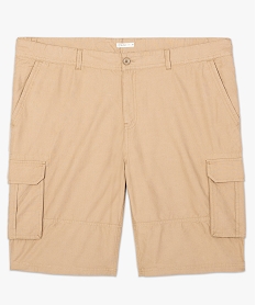 bermuda homme en toile avec nombreuses poches beige8540001_1