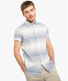 GEMO Chemise homme rayée à manches courtes Imprimé