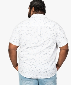 chemise homme a manches courtes avec motifs oiseaux imprime8543501_3