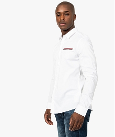 chemise homme coupe slim avec detail raye blanc8545001_1