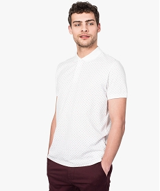 GEMO Polo homme à manches courtes avec petits motifs Imprimé