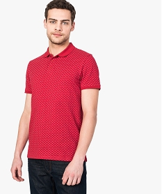 polo homme a manches courtes avec petits motifs imprime8549201_1