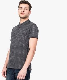 GEMO Polo homme à manches courtes avec petits motifs Imprimé