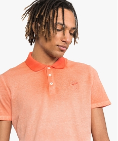 polo homme en coton pique avec coloris degrade orange8552401_2
