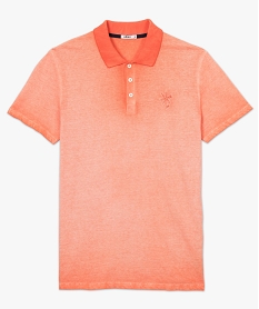 polo homme en coton pique avec coloris degrade orange8552401_4