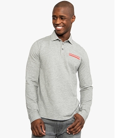 SHORT AOP POLO LIGHT GREY MARL