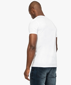 tee-shirt homme slim fit uni en coton biologique blanc8555101_3