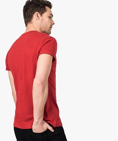 tee-shirt homme regular a manches courtes en coton bio rouge8556001_3