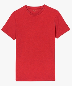 tee-shirt homme regular a manches courtes en coton bio rouge8556001_4