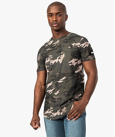 tee-shirt homme imprime camouflage a manches courtes imprime8556401_1