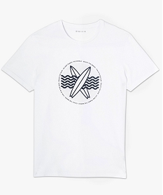 tee-shirt homme avec motif surf sur lavant blanc8559501_4