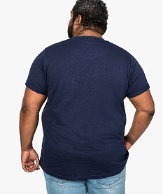 tee-shirt homme en coton bio avec poche poitrine a motifs bleu8560801_3