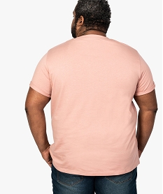 tee-shirt homme avec large motif fleuri sur lavant rose tee-shirts8561301_3