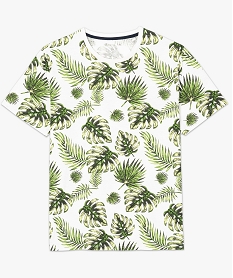 tee-shirt homme a manches courtes et motifs feuillage imprime tee-shirts8562101_4