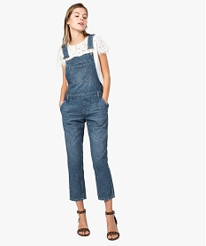 GEMO Salopette femme en jean Bleu