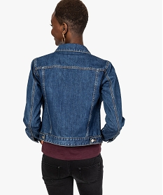 veste en jean pour femme avec surpiqures contrastantes bleu8580601_3