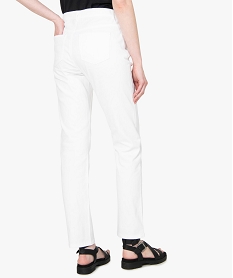 jean femme en toile unie 4 poches coupe regular - longueur l30 blanc8585601_3