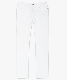 jean femme en toile unie 4 poches coupe regular - longueur l30 blanc8585601_4