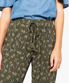 pantalon carotte fluide a motifs imprime pantalons8588001_2