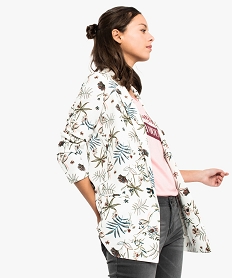 GEMO Veste femme à motifs fleuris Rose