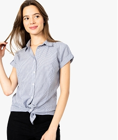 chemise femme a manches courtes imprimee imprime8594501_1