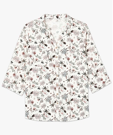 chemise femme a motifs fleuris et fermeture boutons imprime chemisiers et blouses8599301_4