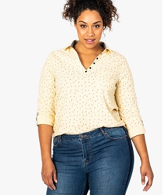 blouse femme en stretch a motifs imprime8599801_1