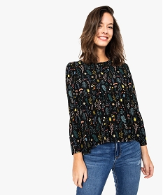 GEMO Blouse femme à imprimé fleuri Orange