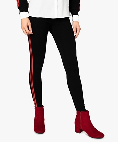 GEMO Legging femme chiné à effet push-up noir standard
