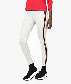 GEMO Legging femme chiné à effet push-up gris standard