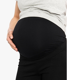 legging de grossesse en maille milano avec bandeau confort noir8610401_2