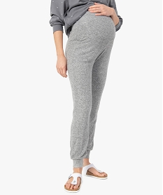 GEMO Pantalon de grossesse jogger en maille douce Gris